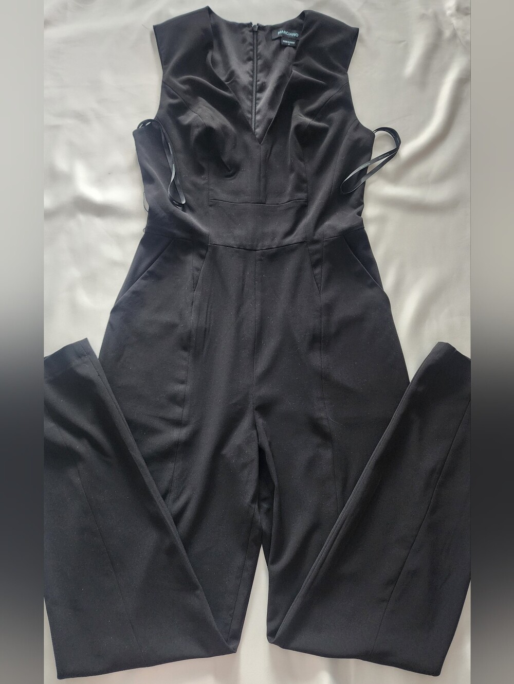 Marciano Black Sleeveless V-Neck Jumpsuit Size 4